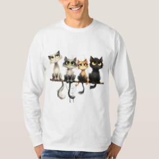 T-SHIRT WHIMSICAL CATS