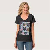 T-shirt Whimsical coeurs mignons dessin coloré (Devant entier)