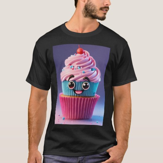 T-shirt Whimsical Cupcake Wings Tee (Devant)