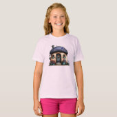 T-shirt Whimsical Enchanted Fairy Cottage Art (Devant entier)