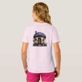 T-shirt Whimsical Enchanted Fairy Cottage Art (Dos entier)