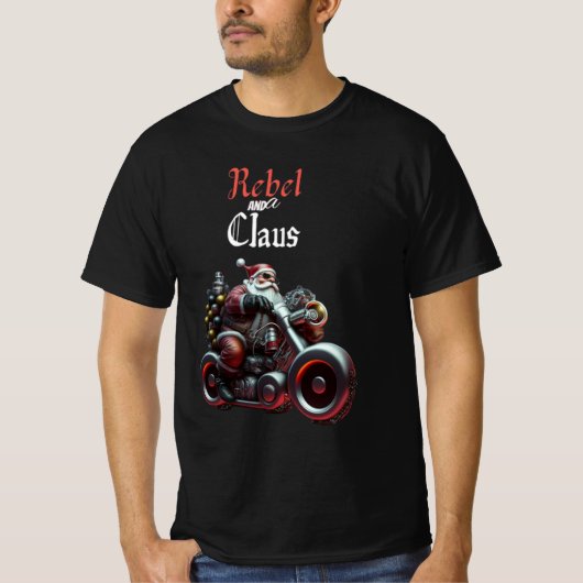 T-shirt Whimsical Festik Biker Santa Claus (Devant)