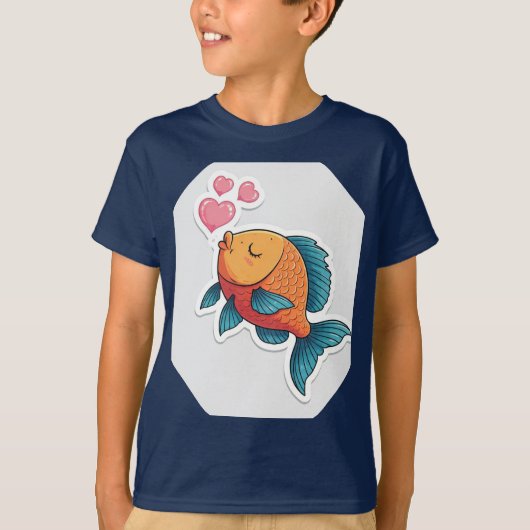 T-shirt Whimsical Fishy Love (Devant)