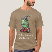 T-shirt Whimsical Frog Wizard Off to Commitom Foolery Frog (Devant)