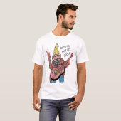 T-shirt Whimsical Gnome with Peace Guitar, Groovy 60s Vibe (Devant entier)