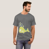 T-shirt Whimsical Green Grotte Enceinte Avec Bébés jumeaux (Devant entier)