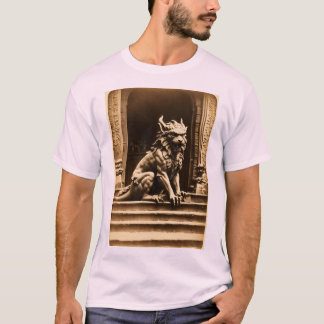 T-shirt "Whimsical Guardian : A Manticore Gargoyle in 19th
