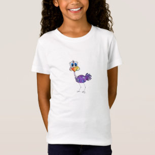 T-Shirt Whimsical Happy Violet Ostrich