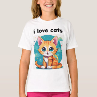 T-shirt Whimsical Kids' Cat Tee Collection : Conception jo