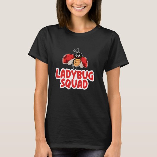 T-shirt Whimsical Ladybug Quad Kawaii Anime Bugs (Devant)
