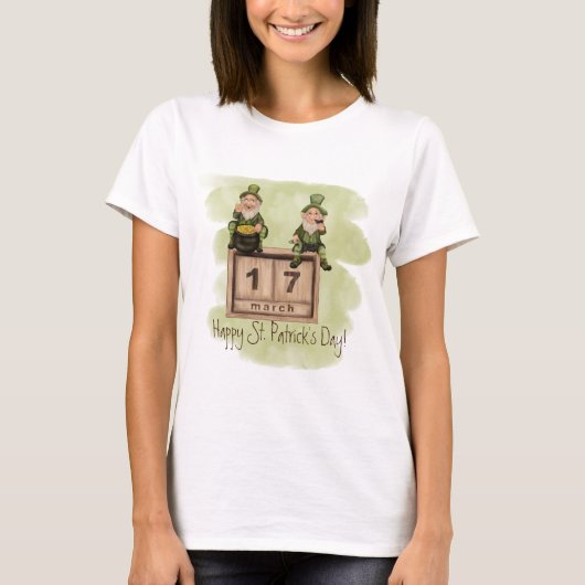 T-shirt Whimsical Leprechauns St. Patrick's Day (Devant)