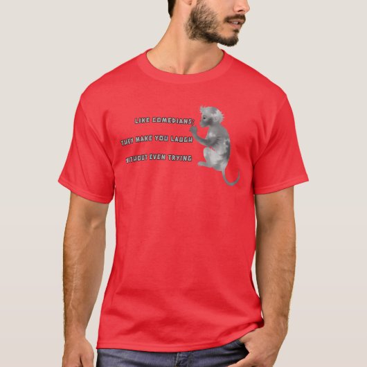 T-shirt Whimsical Monkey with Comedy Quote family (Devant)