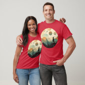 T-shirt Whimsical Mystery Forest Camping Layered Foggy fri (Unisexe)