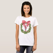 T-shirt Whimsical Nutcracker Christmas Wreath (Devant entier)