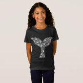 T-Shirt Whimsical Whale Tail : Beauté en fleurs (Devant entier)