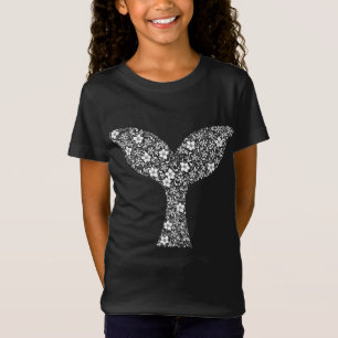 T-Shirt Whimsical Whale Tail : Beauté en fleurs