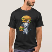 T-shirt Whimsical Zebra Hamburger Restauration rapide Chee (Devant)