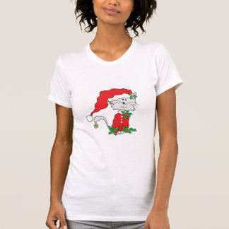T Shirt - Whimsische Kerstman Kat