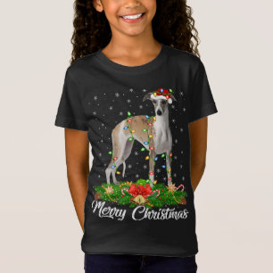 T-Shirt Whippet Amoureux des chiens correspondant Santa Ha