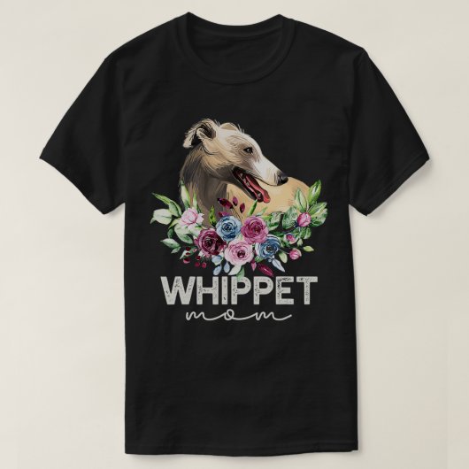 T-shirt Whippet Cadeaux Chien Maman (Design devant)