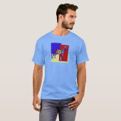 T-shirt Whippet/Chien gris italien Silhouette RYB Tri (Devant entier)