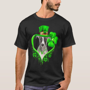 T-shirt Whippet Chien Jour de la Saint Patrick Lover Shamr