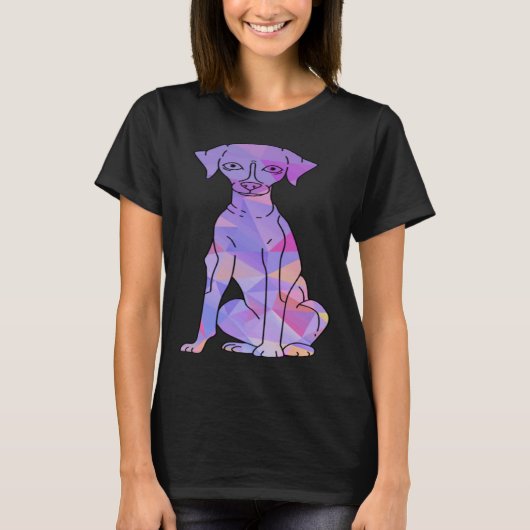 T-shirt Whippet Coloré (Devant)