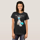 T-shirt Whippet Ew Personnes Chien Portant Un Masque Visag (Devant entier)