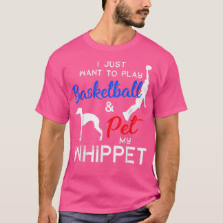 T-shirt Whippet Funny Basketball Chien propriétaire Lover 