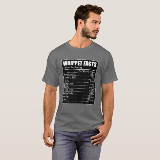 T-shirt Whippet Owner Dog Lover Whippet Facts Love Whippet (Devant entier)