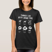 T-shirt Whippet Things Do Spare Time Chien Papa Papa (Devant)
