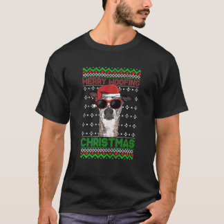 T-shirt Whippets Chien drôle Merry Woofing Noël
