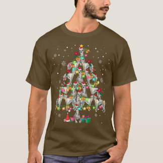 T-shirt Whippets Christmas Tree Funny Whippets Amoureux Ch