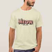 T-shirt Whisker Typography Design – MEOW Minimal Cat (Devant)