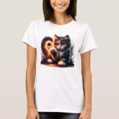 T-shirt Whiskered Whimsy : Kitten et Paw Play (Devant)