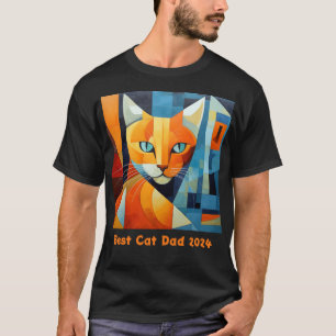 T-shirt Whiskers Abstraits : Best Cat Papa
