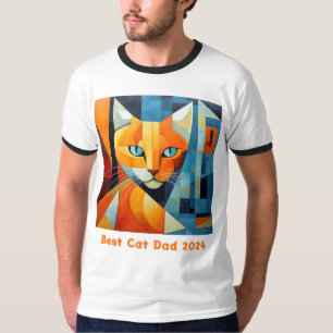 T-shirt Whiskers Abstraits : Best Cat Papa