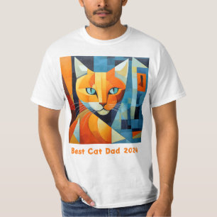 T-shirt Whiskers Abstraits : Best Cat Papa
