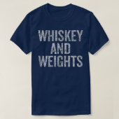 T-shirt Whiskey And Weights No Carbs Baby Funny Cool (Design devant)