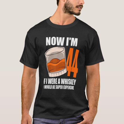 T-shirt Whiskey Anniversaire Fête 44 Ans Si J'Étais Un Whi (Devant)