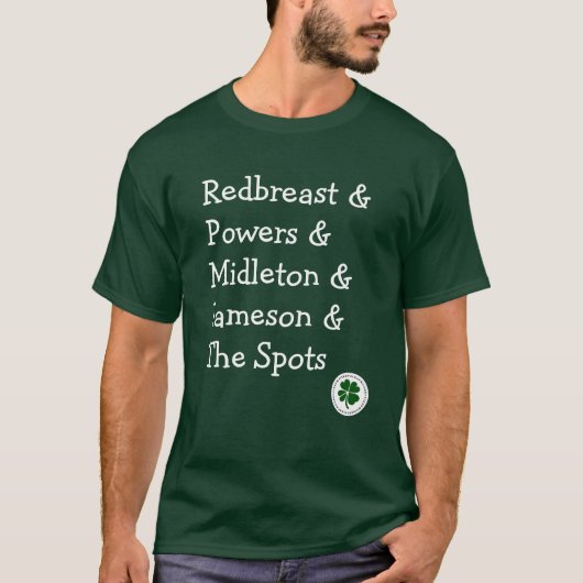 T-shirt Whiskey Brands de distillateurs irlandais (Devant)