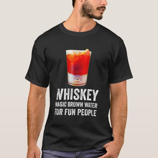 T-shirt Whiskey Definition Magique Eau Brown Pour Les Pers (Devant)