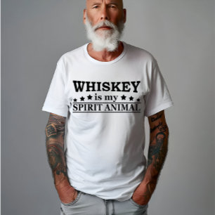 T-shirt Whiskey est mon animal d'esprit drôle de dire alco
