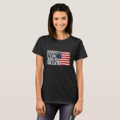 T-shirt Whiskey Steak Guns et Freedom Patriotique US Drape (Devant entier)
