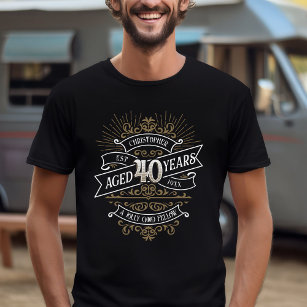 T-shirt Whiskey Vintage Mens 40e anniversaire