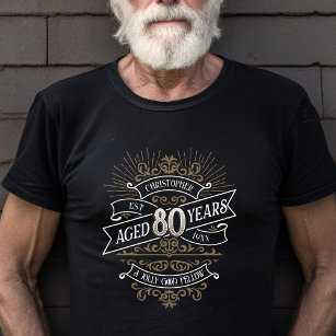 T-shirt Whiskey Vintage Mens 80e anniversaire