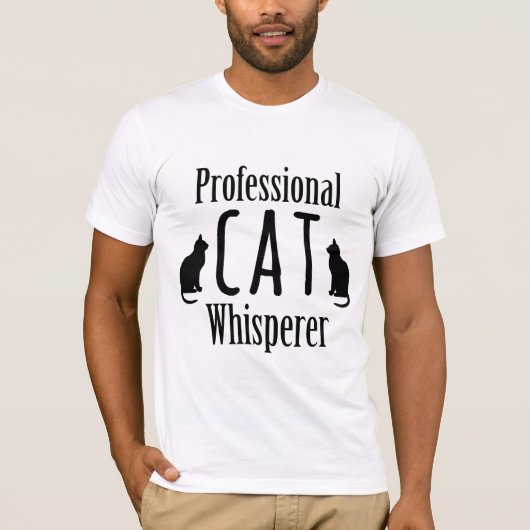 T-shirt Whisperer de chat professionnel (Devant)