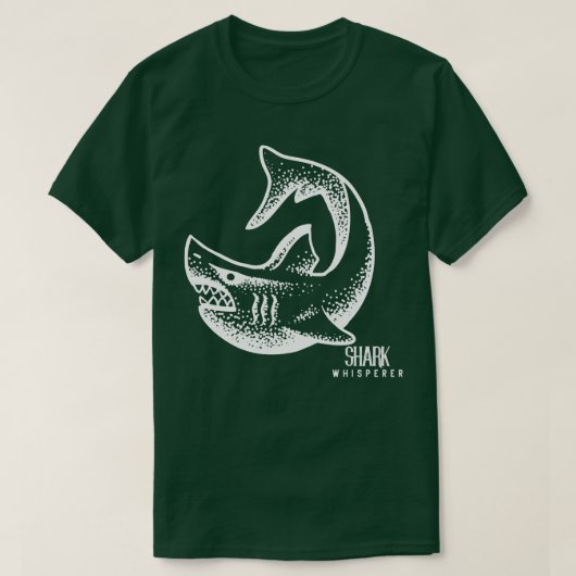 T-shirt Whisperer de requin Grande mer blanche Créature Pu (Design devant)