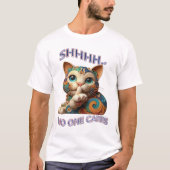 T-shirt Whispers Chat Whimsical Shhh Personne Ne S'En Souc (Devant)