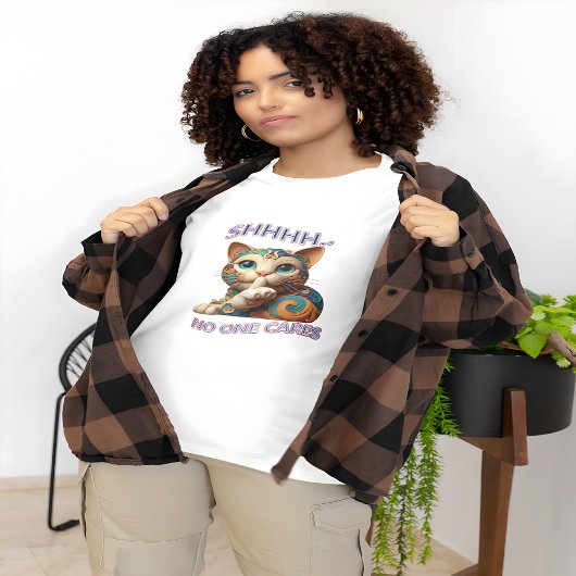 T-shirt Whispers Chat Whimsical Shhh Personne Ne S'En Souc